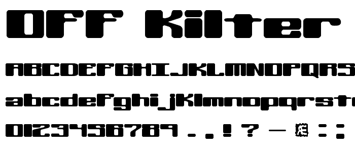 Off Kilter L -BRK- font